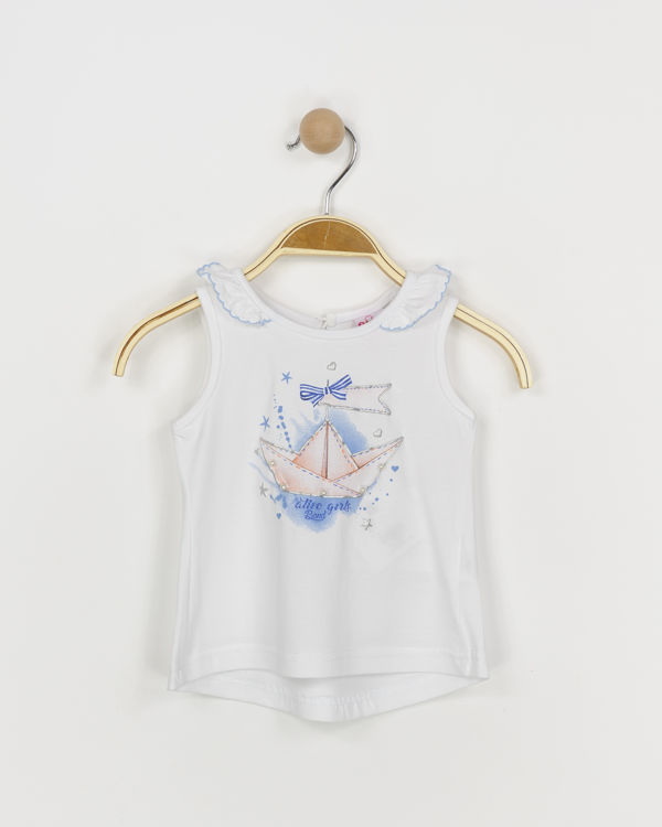 Picture of B01903 GIRLS 100% COTTON SLEEVELESS TOP